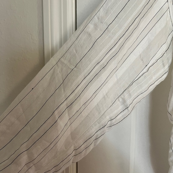 Vince Draped Striped Pullover Blouse - Picture 5 of 12